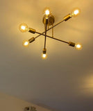 Plafonnier 6 Lumières Sputnik Semi-Encastré Luminaire pour Salon