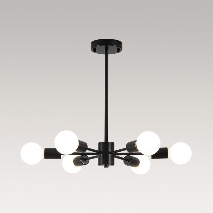 Lustre Salon Spoutnik 6 Lumières en Verre