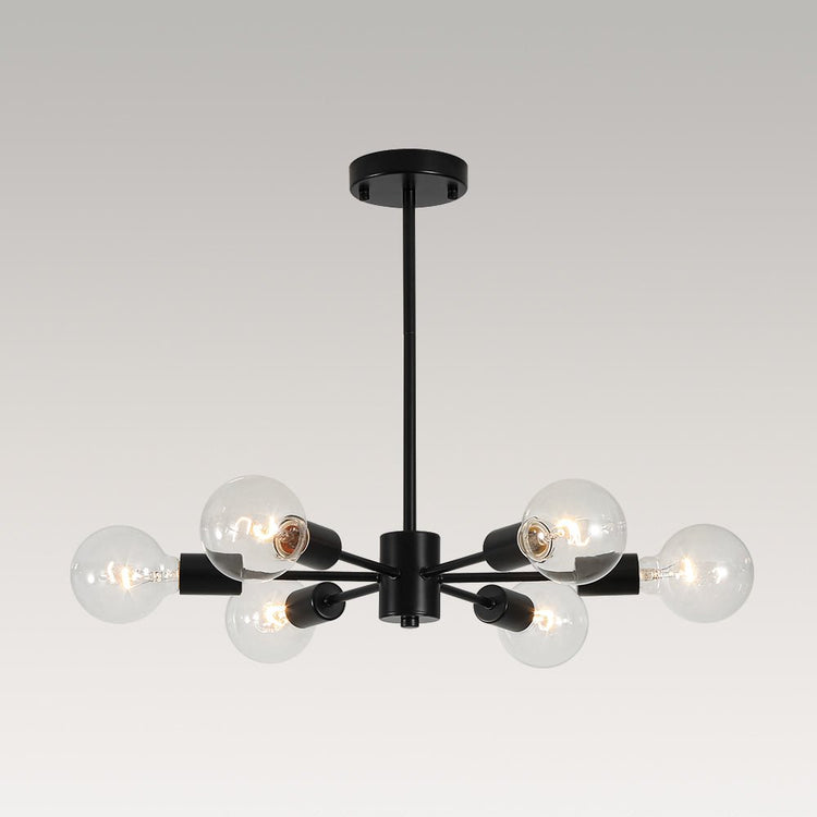 Lustre Salon Spoutnik 6 Lumières en Verre