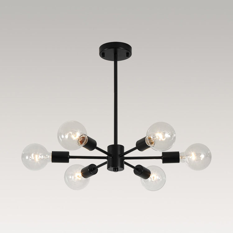 Lustre Salon Spoutnik 6 Lumières en Verre