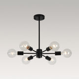 Lustre Salon Spoutnik 6 Lumières en Verre