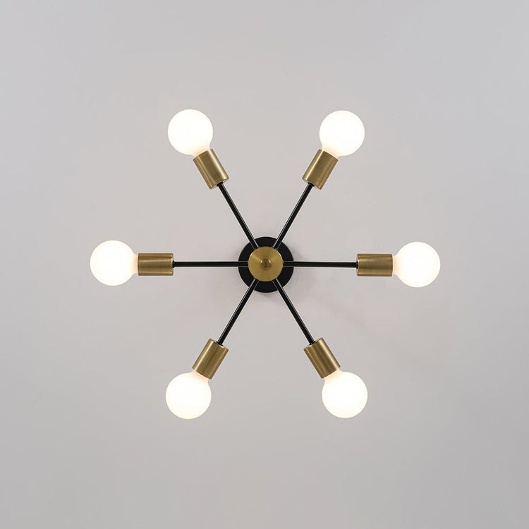 Lustre Salon Spoutnik 6 Lumières en Verre