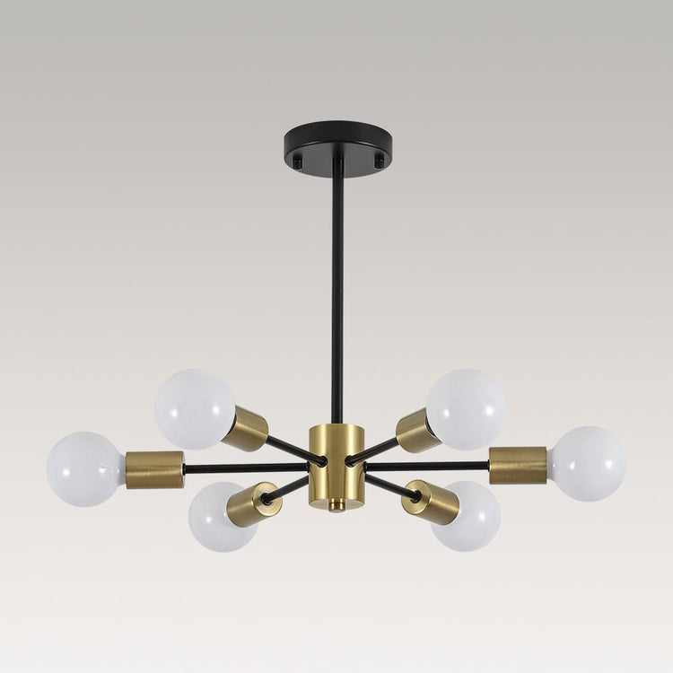 Lustre Salon Spoutnik 6 Lumières en Verre
