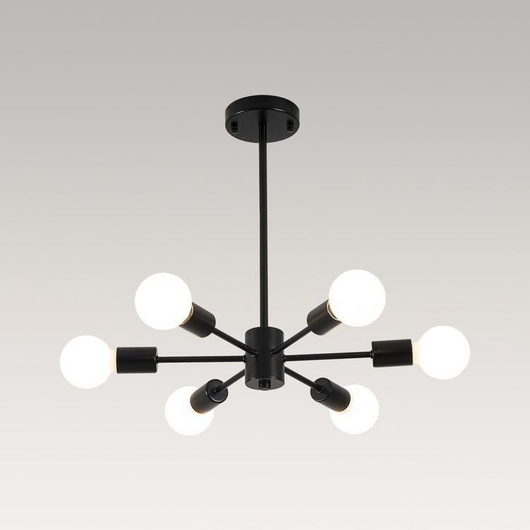 Lustre Salon Spoutnik 6 Lumières en Verre