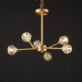 Lustre Salon Spoutnik 6 Lumières en Cristal