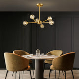 Lustre Salon Spoutnik 6 Lumières en Cristal