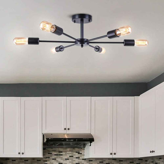 Plafonnier 6 Lumières Sputnik Semi-Encastré pour Cuisine