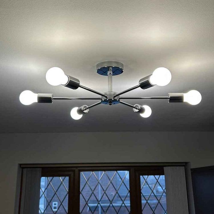 Plafonnier 6 Lumières Sputnik Semi-Encastré pour Cuisine