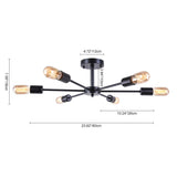 Plafonnier 6 Lumières Sputnik Semi-Encastré pour Cuisine