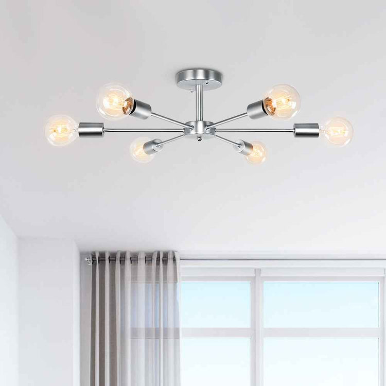Plafonnier 6 Lumières Sputnik Semi-Encastré pour Cuisine