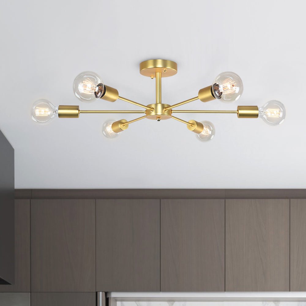Plafonnier 6 Lumières Sputnik Semi-Encastré pour Cuisine