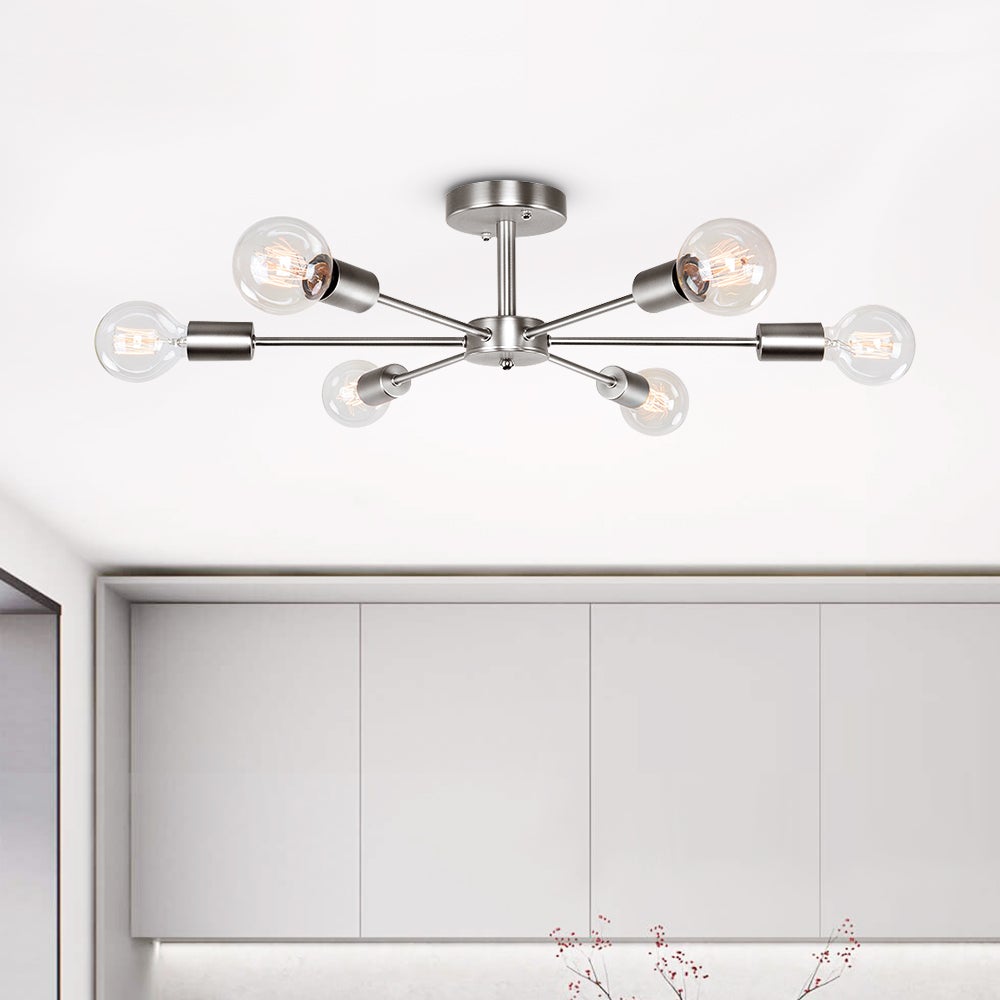 Plafonnier 6 Lumières Sputnik Semi-Encastré pour Cuisine