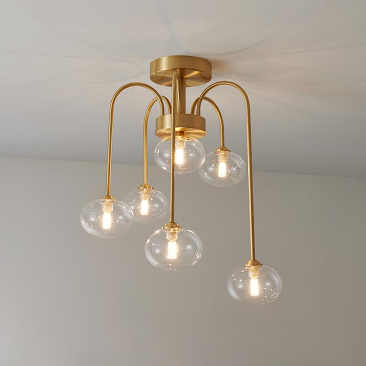 Plafonnier Salon Spirale en Verre