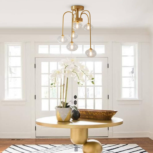Plafonnier Salon Spirale en Verre