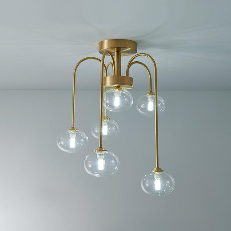 Plafonnier Salon Spirale en Verre