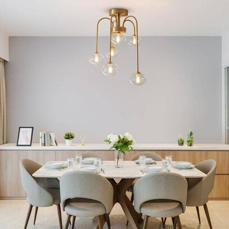Plafonnier Salon Spirale en Verre