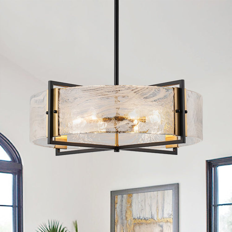 Lustre Salon Nuage en Verre Blanc