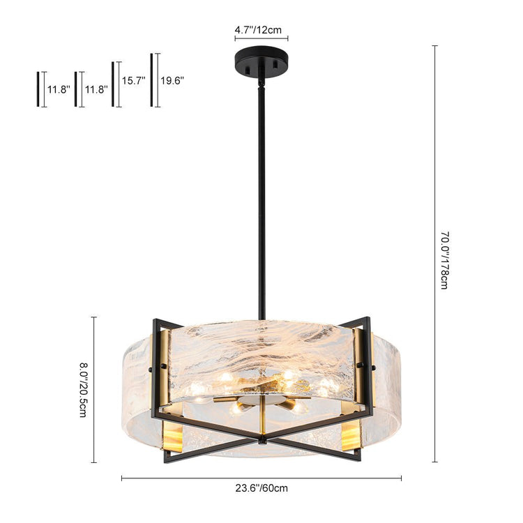 Lustre Salon Nuage en Verre Blanc
