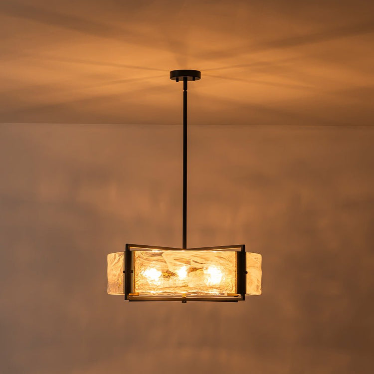 Lustre Salon Nuage en Verre Blanc