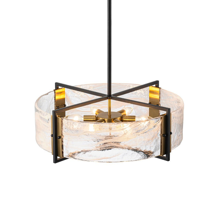 Lustre Salon Nuage en Verre Blanc