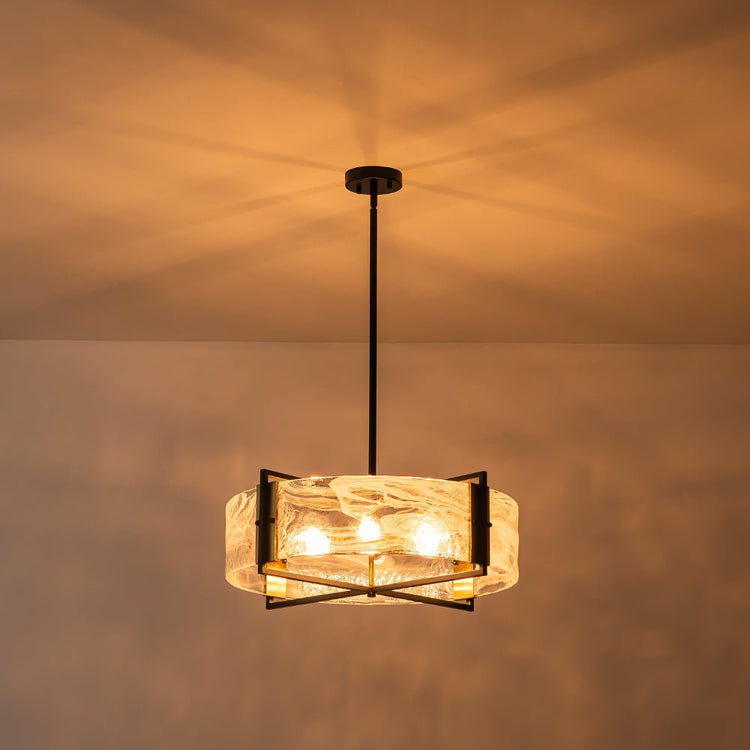 Lustre Salon Nuage en Verre Blanc