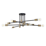 Plafonnier 6/8 Lumières Noir Sputnik Semi-Encastré