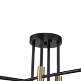 Plafonnier 6/8 Lumières Noir Sputnik Semi-Encastré