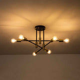 Plafonnier 6/8 Lumières Noir Sputnik Semi-Encastré