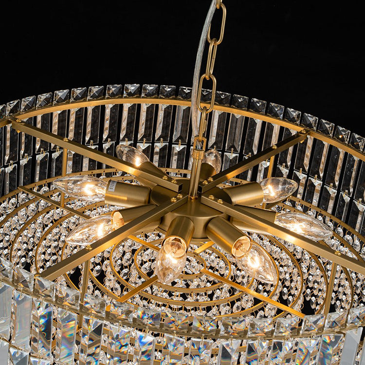 Lustre Cristal Verre 8/12 Lumières Suspension Cuisine pour Cuisine