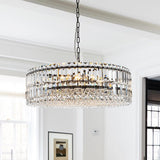 Lustre Cristal Verre 8/12 Lumières Suspension Cuisine pour Cuisine