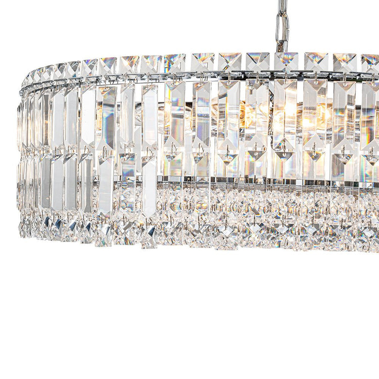 Lustre Cristal Verre 8/12 Lumières Suspension Cuisine pour Cuisine