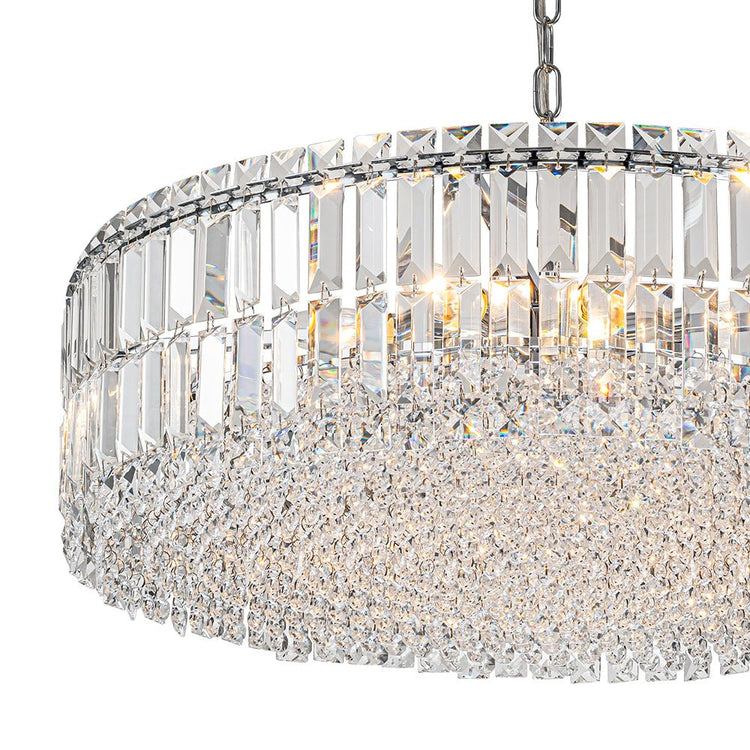Lustre Cristal Verre 8/12 Lumières Suspension Cuisine pour Cuisine