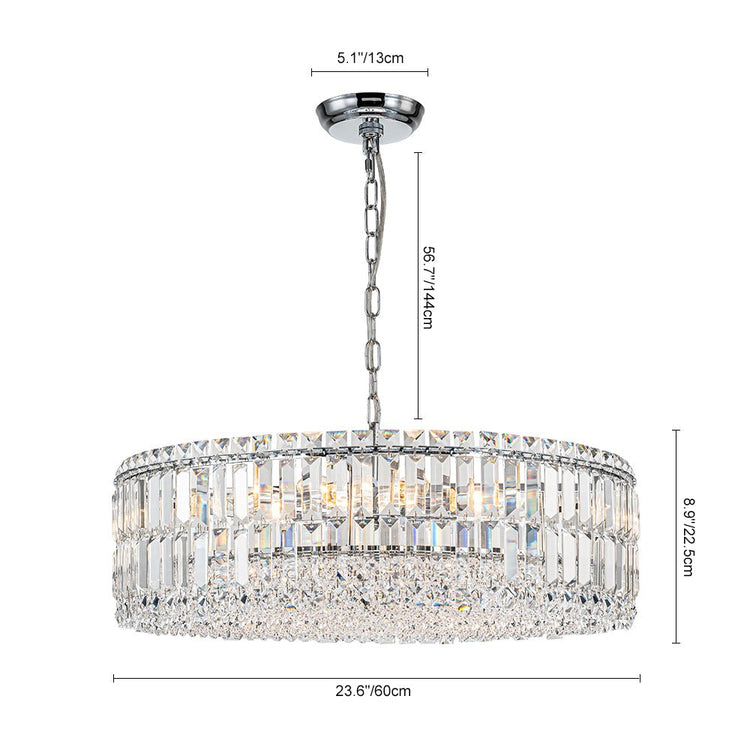 Lustre Cristal Verre 8/12 Lumières Suspension Cuisine pour Cuisine