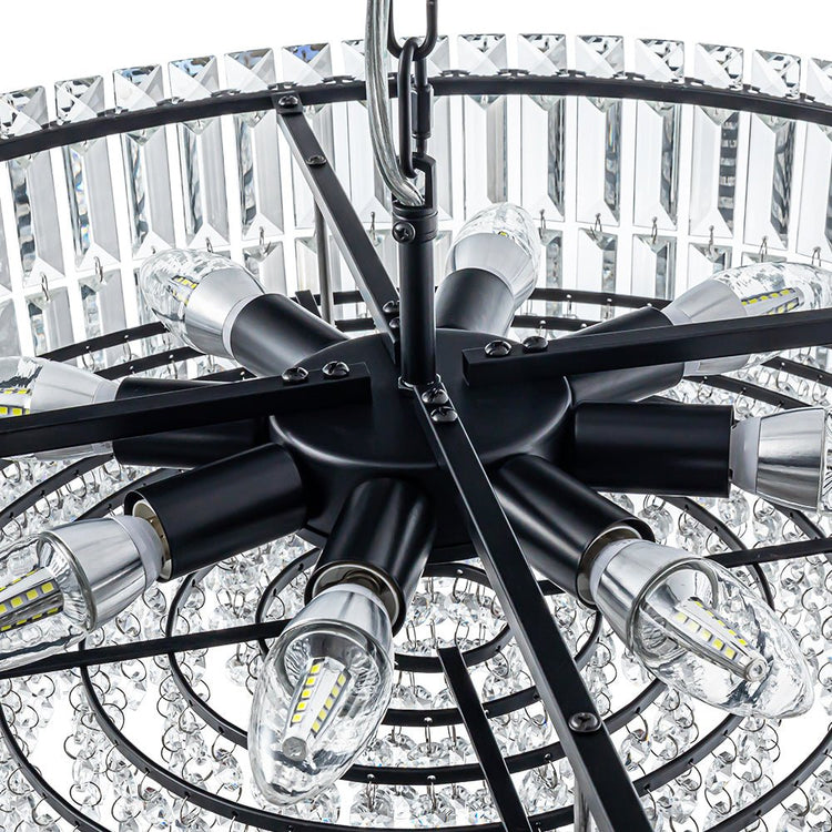 Lustre Cristal Verre 8/12 Lumières Suspension Cuisine pour Cuisine