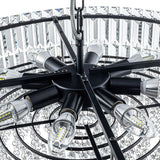 Lustre Cristal Verre 8/12 Lumières Suspension Cuisine pour Cuisine