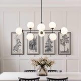 Lustre Salon Linéaire en Verre