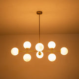 Lustre Salon Linéaire en Verre