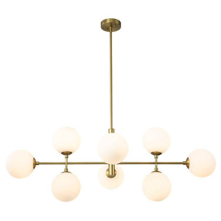 Lustre Salon Linéaire en Verre