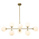 Lustre Salon Linéaire en Verre