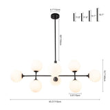 Lustre Salon Linéaire en Verre