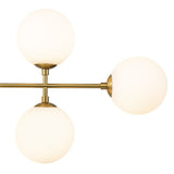 Lustre Salon Linéaire en Verre