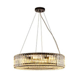 Lustre Cristal Moderne 8 Lumières Rond pour Salon