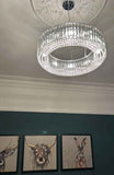Lustre Cristal Moderne 8 Lumières Rond pour Salon