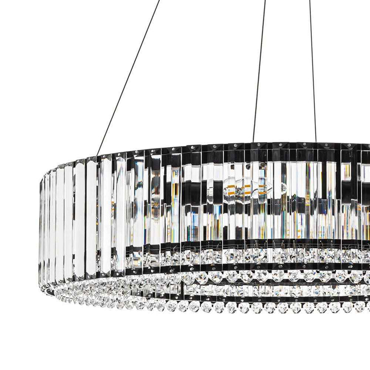 Lustre Cristal Moderne 8 Lumières Rond pour Salon