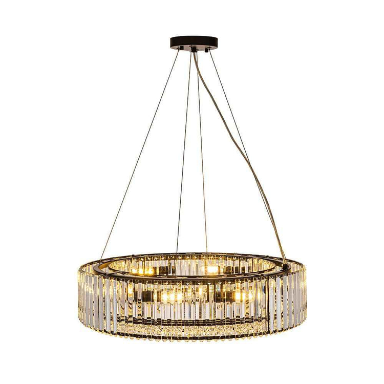 Lustre Cristal Moderne 8 Lumières Rond pour Salon