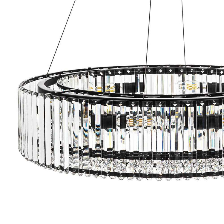 Lustre Cristal Moderne 8 Lumières Rond pour Salon
