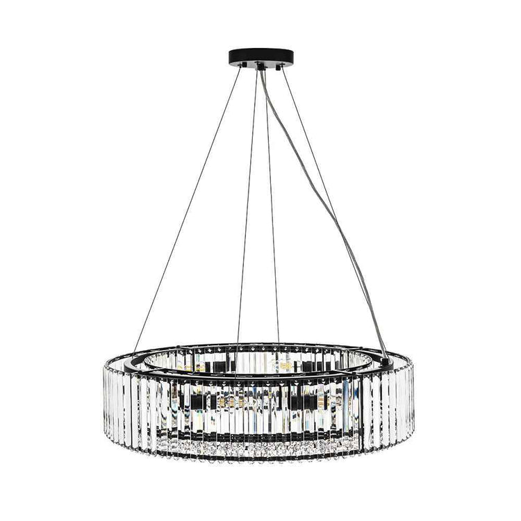 Lustre Cristal Moderne 8 Lumières Rond pour Salon