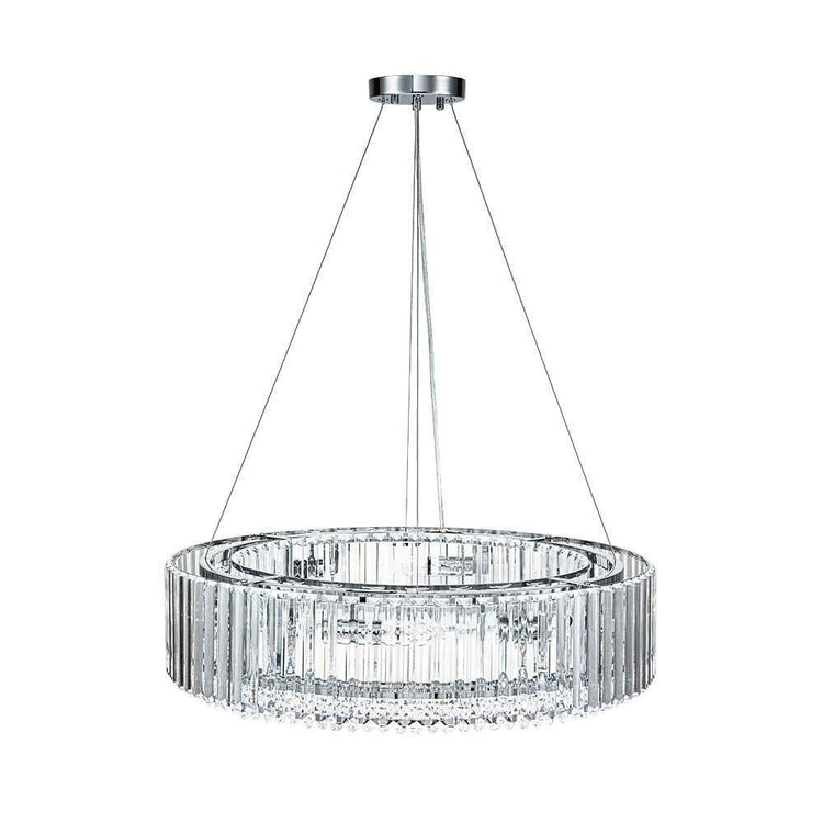 Lustre Cristal Moderne 8 Lumières Rond pour Salon