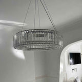 Lustre Cristal Moderne 8 Lumières Rond pour Salon
