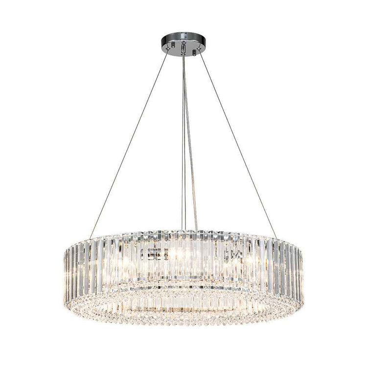 Lustre Cristal Moderne 8 Lumières Rond pour Salon